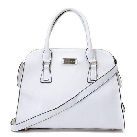 michael kors gia leather large white satchel|Michael Kors non leather bags.